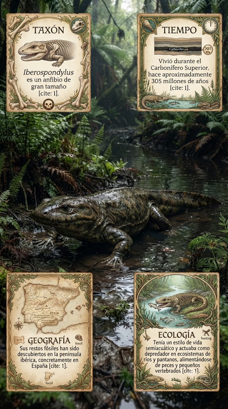 Detalle anatómico de Iberospondylus.